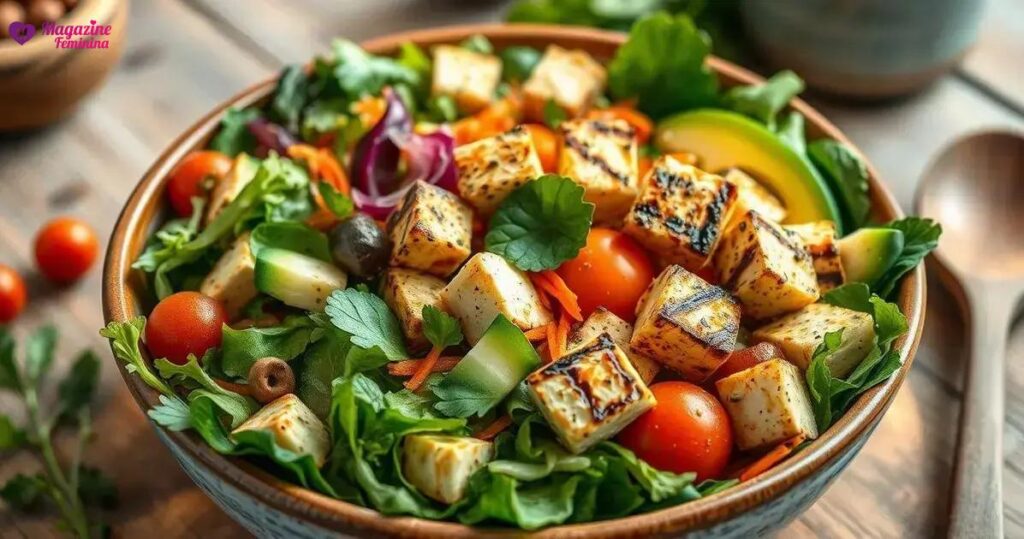 Receitas de saladas com tofu