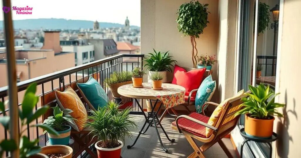Soluções baratas para decorar uma varanda pequena