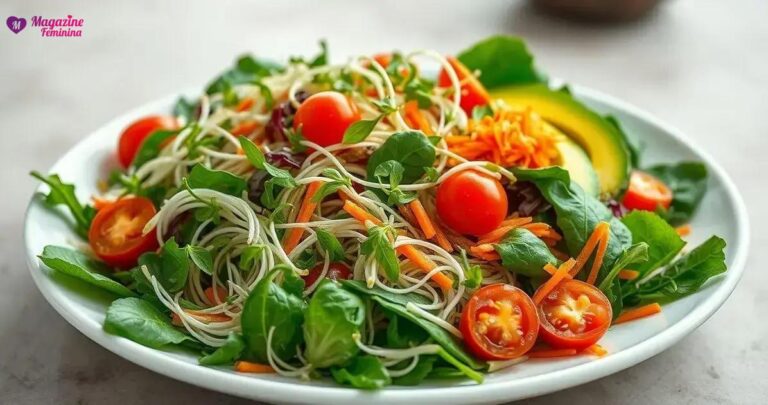 Receitas de saladas com brotos variados