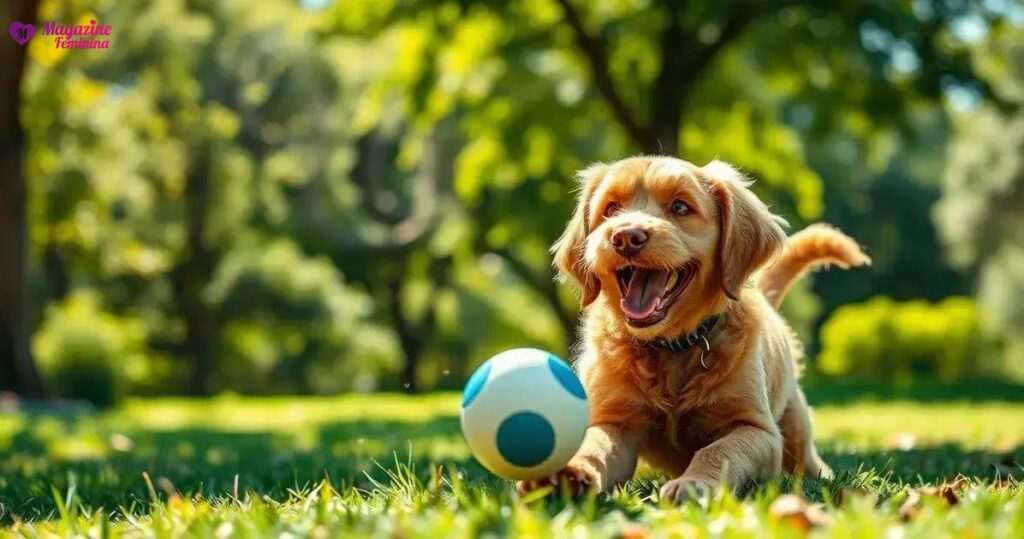 como estimular cachorro idoso a brincar