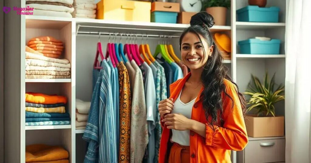 como organizar guarda roupa pequeno