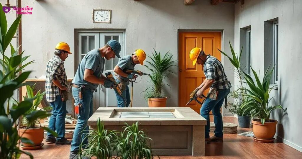 construção de telhado cerâmico