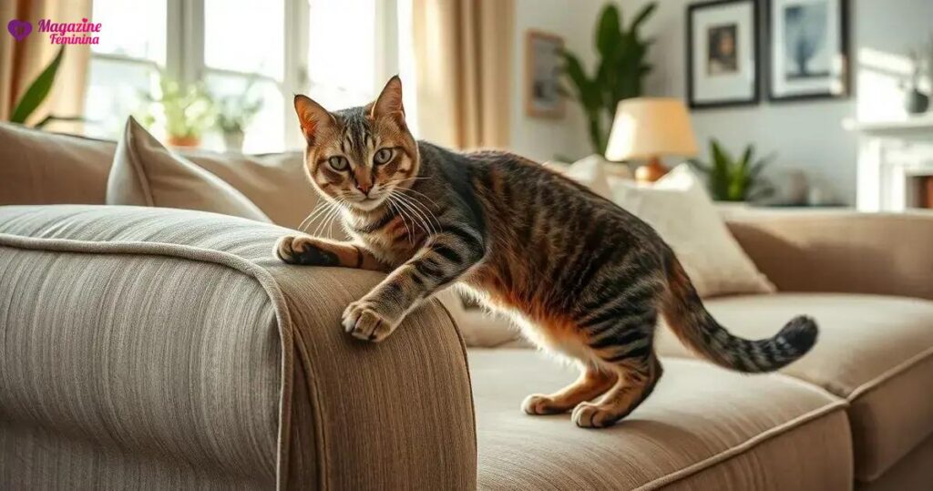 por que meu gato arranha os móveis