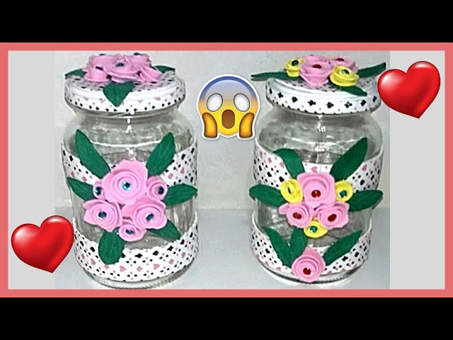 Como decorar e reciclar Pote de Vidro ...