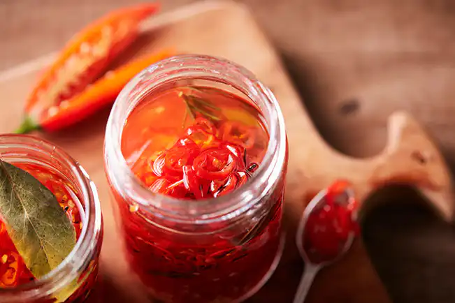 Conserva de pimenta dedo-de-moça com ...