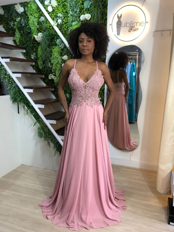 Festa Longo Rose Bordado Sublime Fler