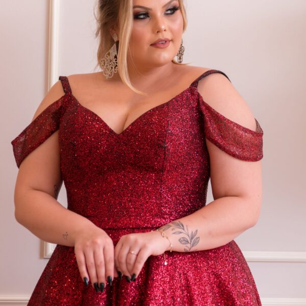 VESTIDO DE FESTA PRINCESA VERMELHO E ...