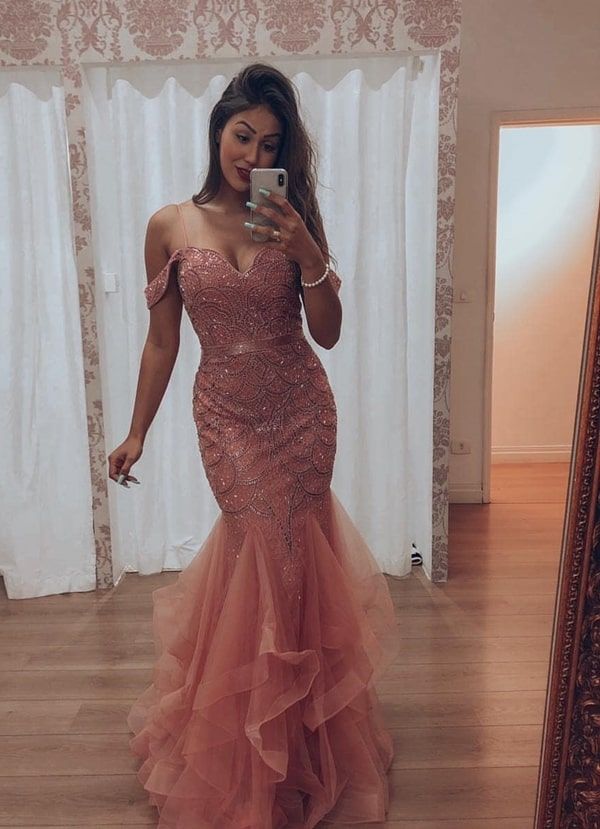 Seleção com vestido de festa sereia ...