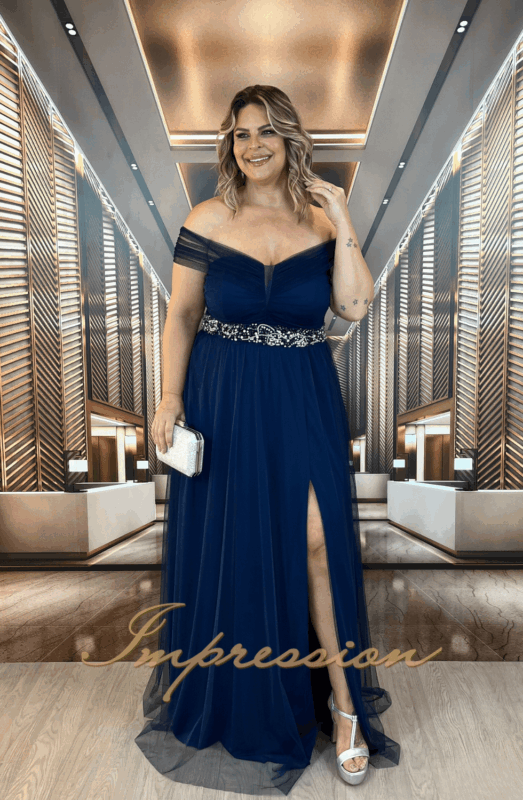 Vestido de festa blue size sales