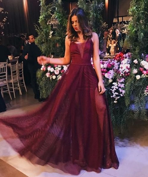 Vestido de formatura na cor vinho sales