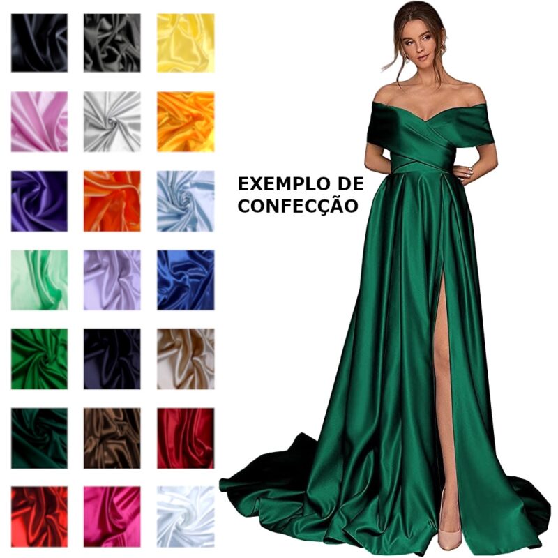 Tecido Cetim Com Lycra elastano para ...