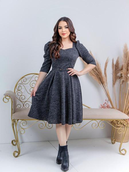 Vestido Midi Gode Rodado com Cinto ...