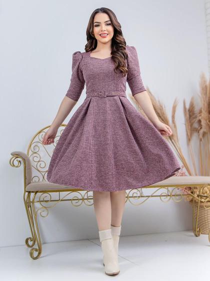Vestido Midi Gode Rodado com Cinto ...