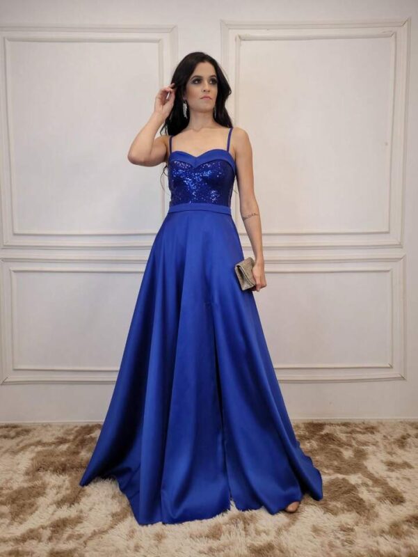 Formatura Simples Vestido Azul Royal ...