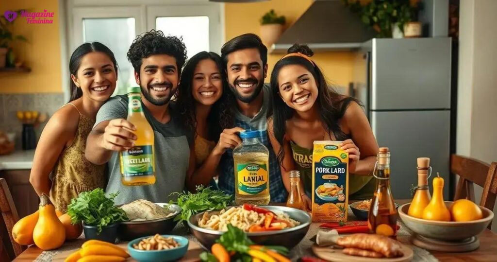 banha de porco ou oleo vegetal