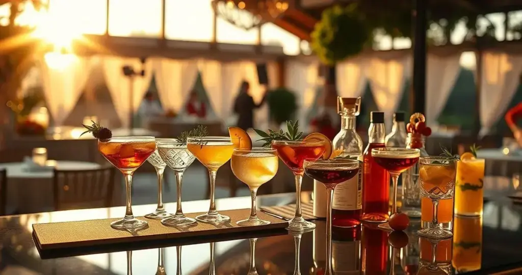 bar de drinks para casamento