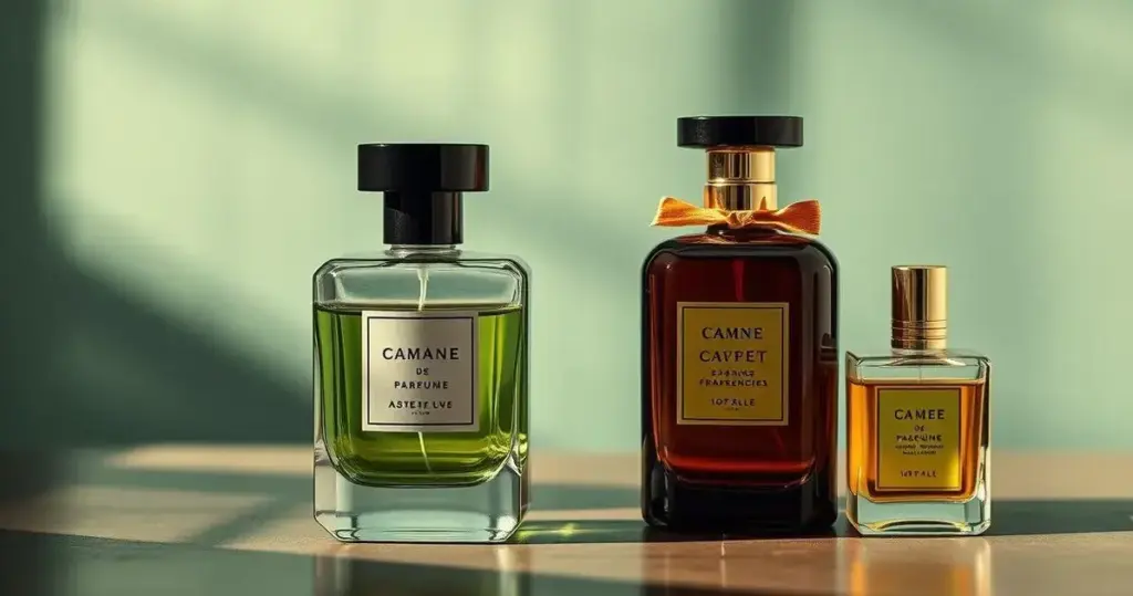 camadas de perfume