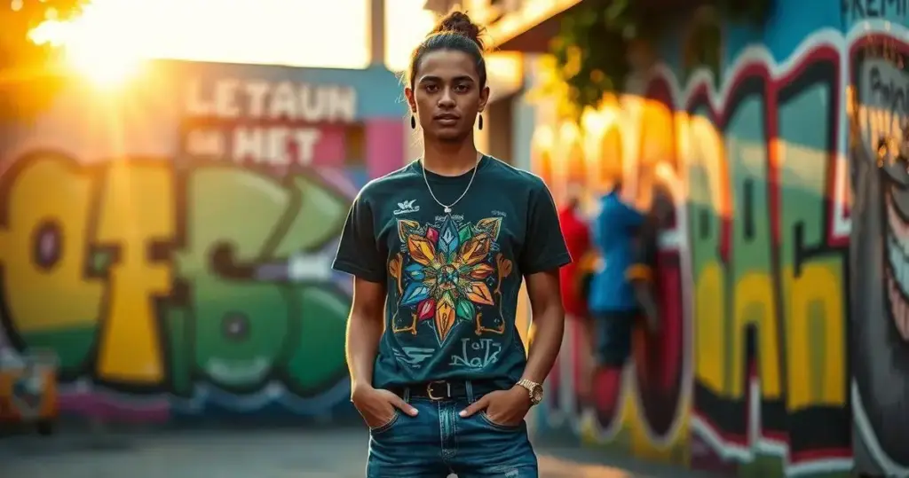 camiseta estampada como usar