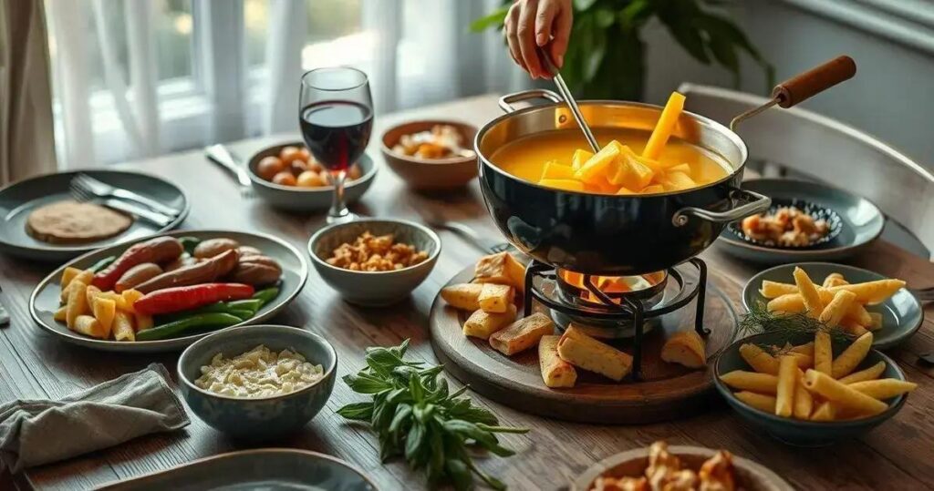 Como Fazer Fondue de Queijo Suíço Cremoso