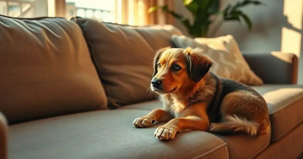 como limpar xixi de cachorro do sofá