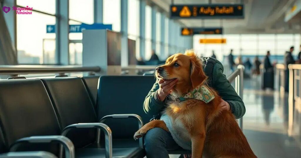 como viajar de avião com cachorro