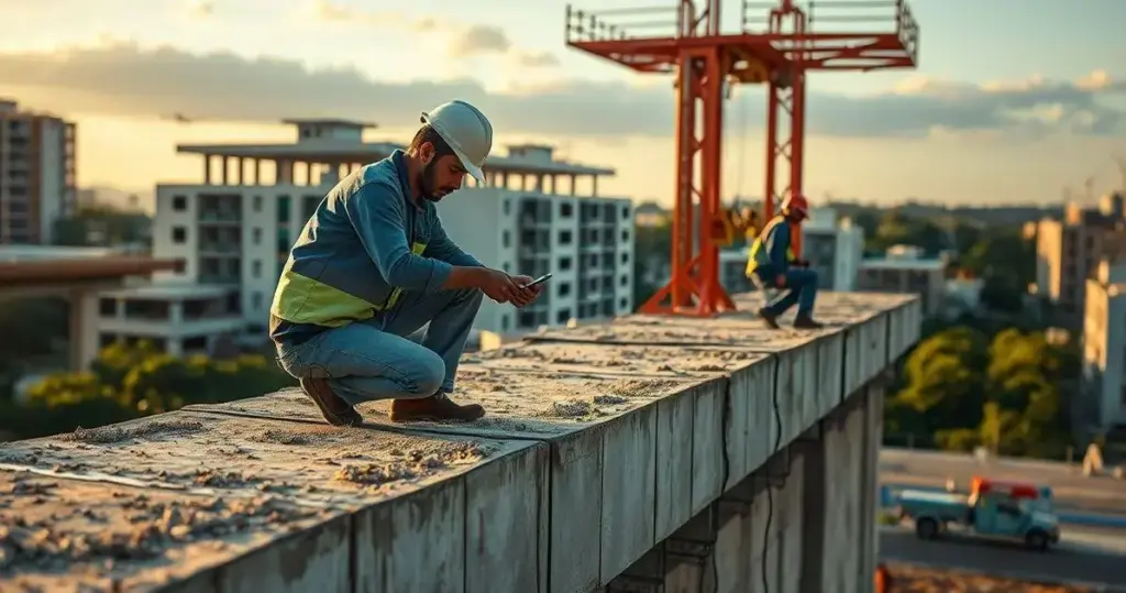 construção de fundação sapata isolada em balanço