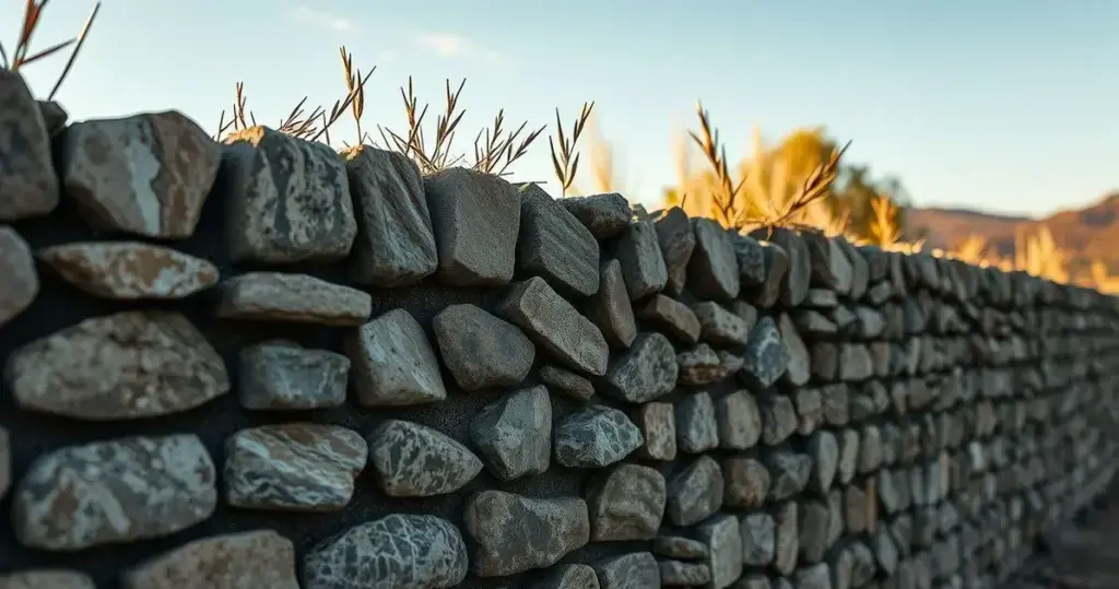 construção de muro arrimo pedra seca