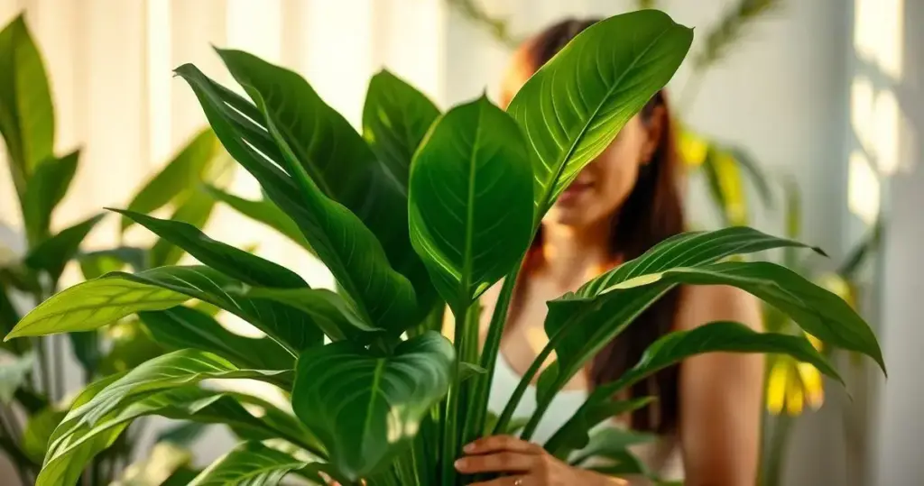 cuidar de pacová planta