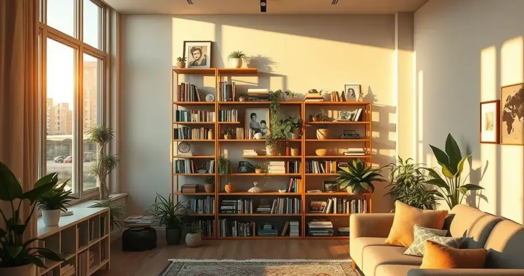 decorar quarto jovem com prateleiras