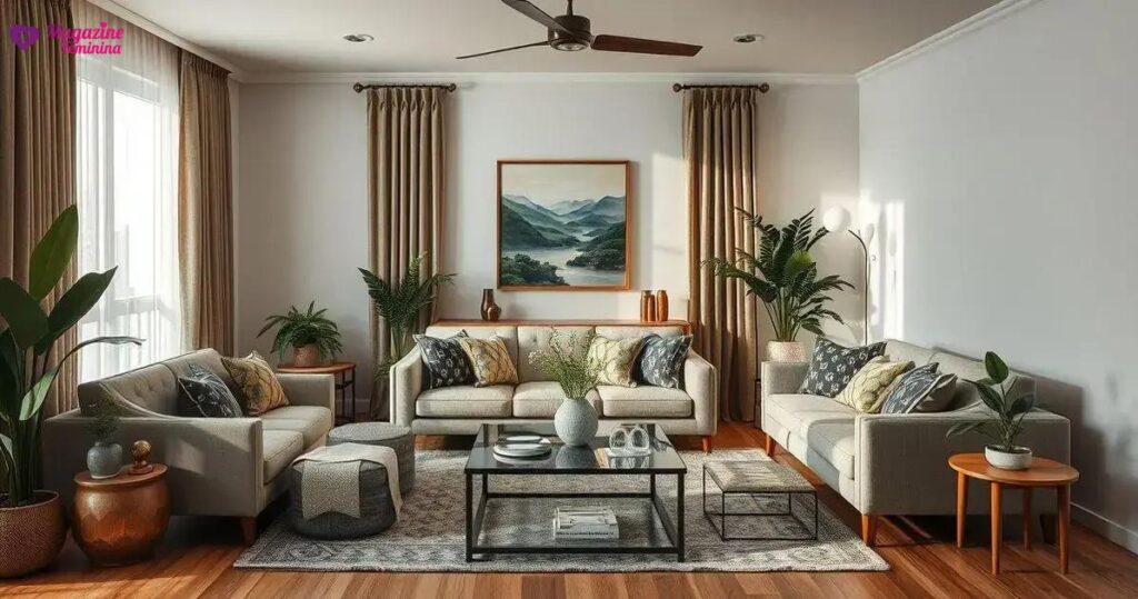 decorar sala com cortinas