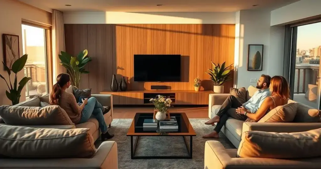 decorar sala com painel tv
