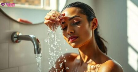 Devo usar água quente ou fria na limpeza facial