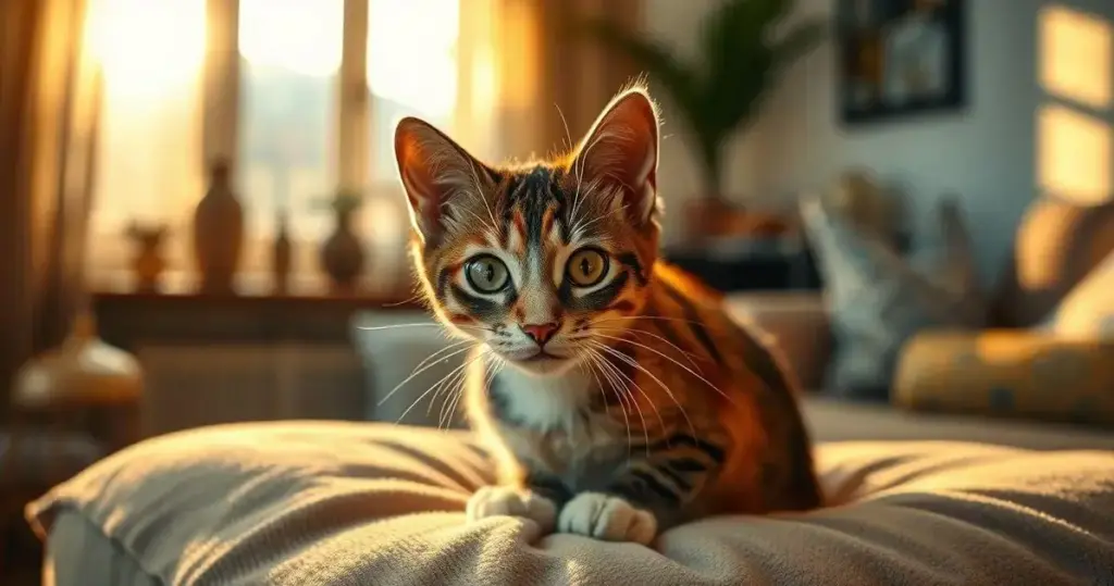 gato com medo de visitas