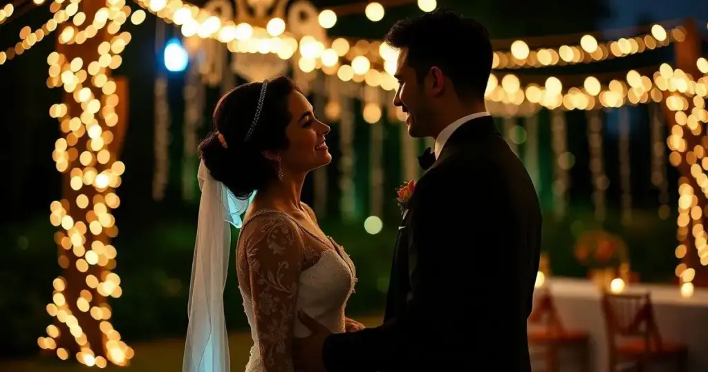 iluminação para festa de casamento