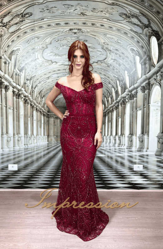 Vestido de Festa Longo Marsala Sereia ...