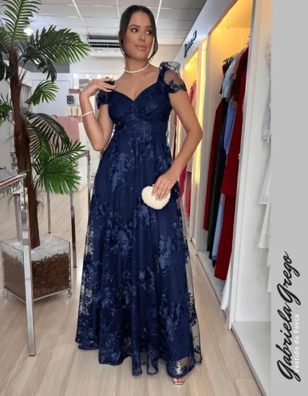 Tule Rendado com Manga Princesa ...