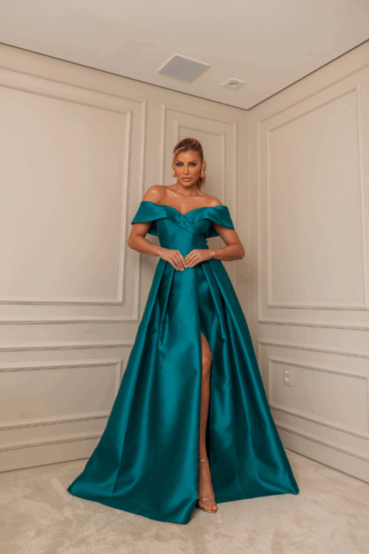 Vestido de Festa Decote Princesa ...