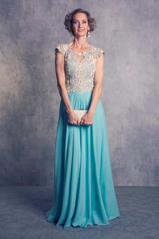 Vestido de Festa Longo Evase Manguinha ...