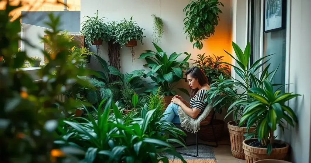 jardim de inverno pequeno apartamento