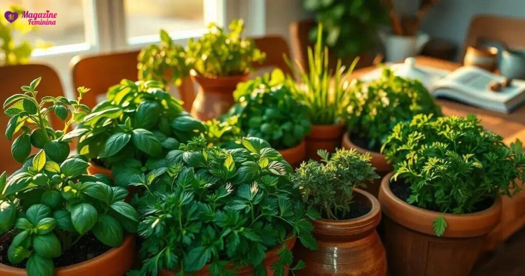 jardim de temperos em casa