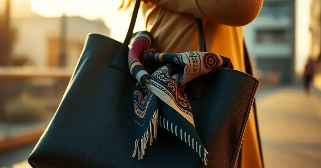 lenço na bolsa como usar