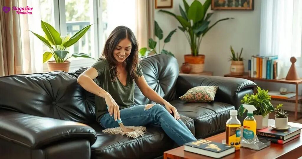 limpeza sofa couro sintetico