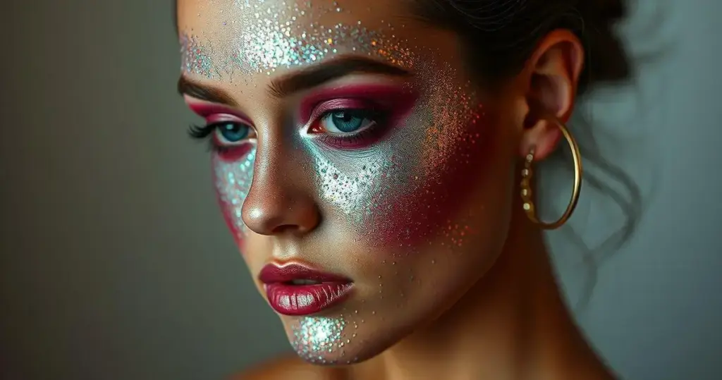 maquiagem com glitter