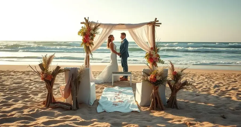 mini wedding na praia