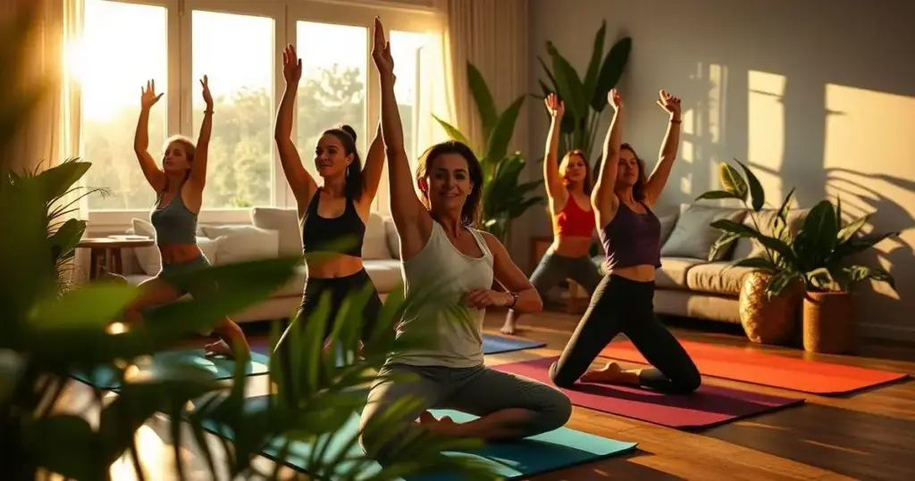 rotina de exercícios em casa