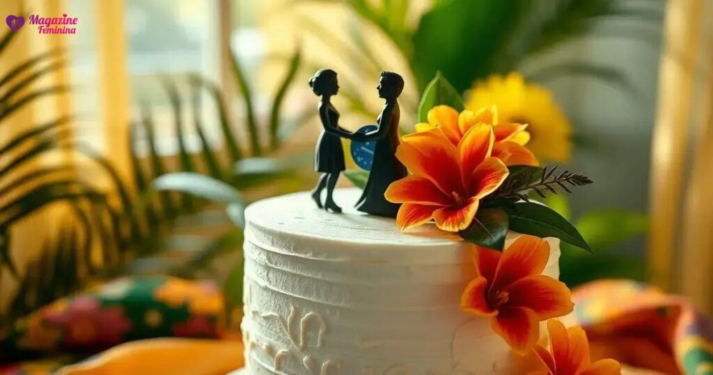topo de bolo de casamento criativo